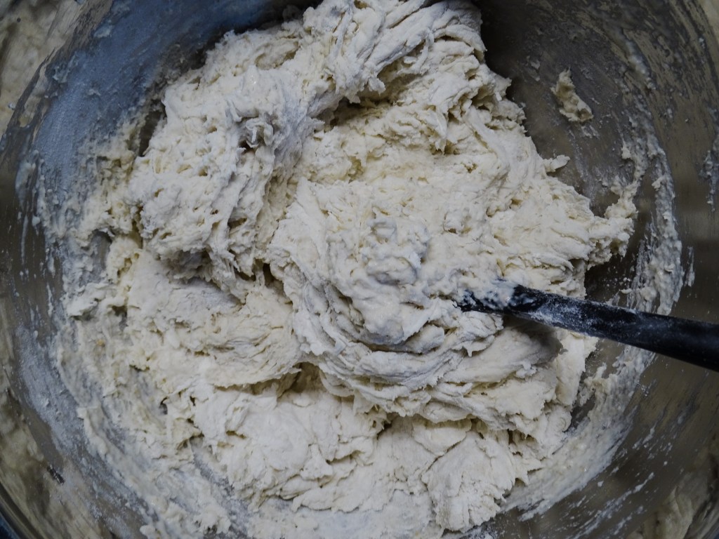 Masa de pan blanco de masa madre