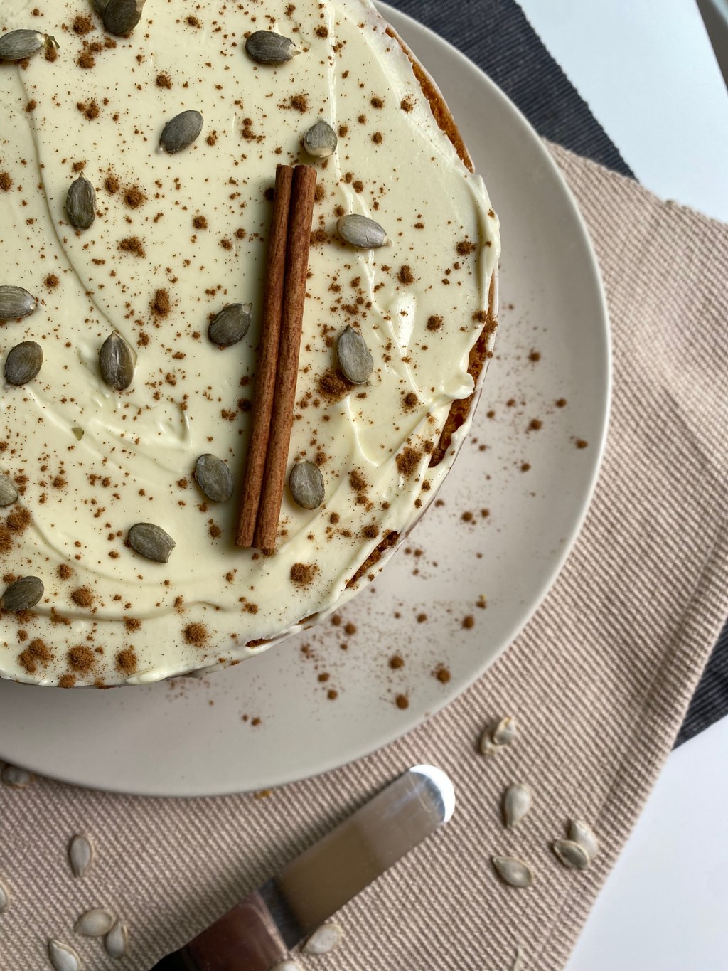 Tarta de calabaza con crema de&nbsp;queso
