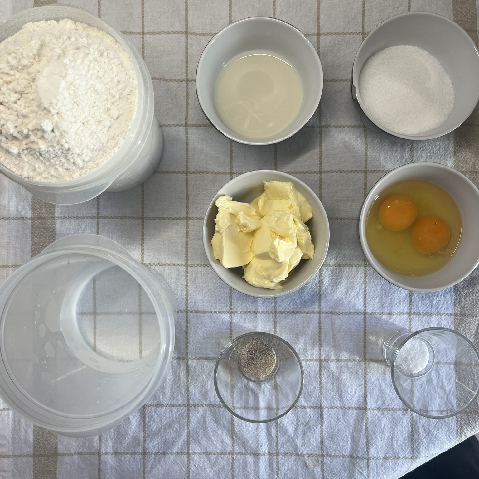 Ingredientes para brioche