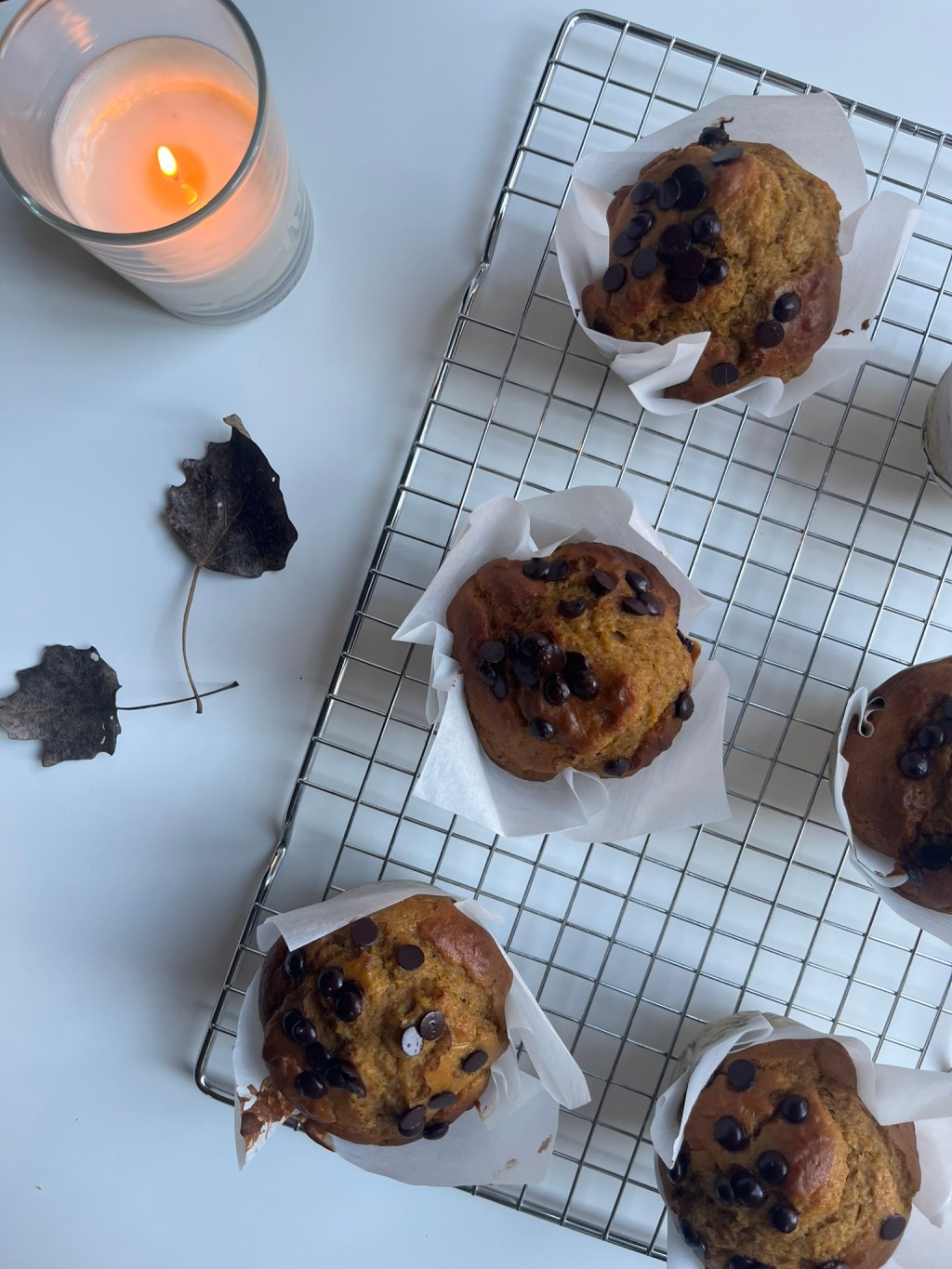 Muffins de calabaza y&nbsp;chocolate
