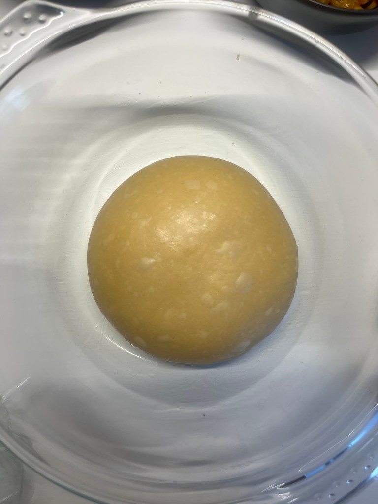 Panetone casero Masa panetone antes de fermentar