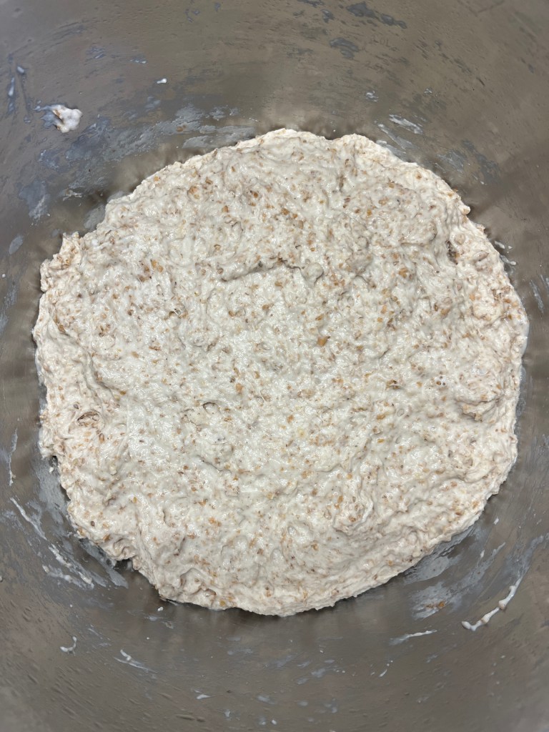 masa de pan a las dos horas del mezclado