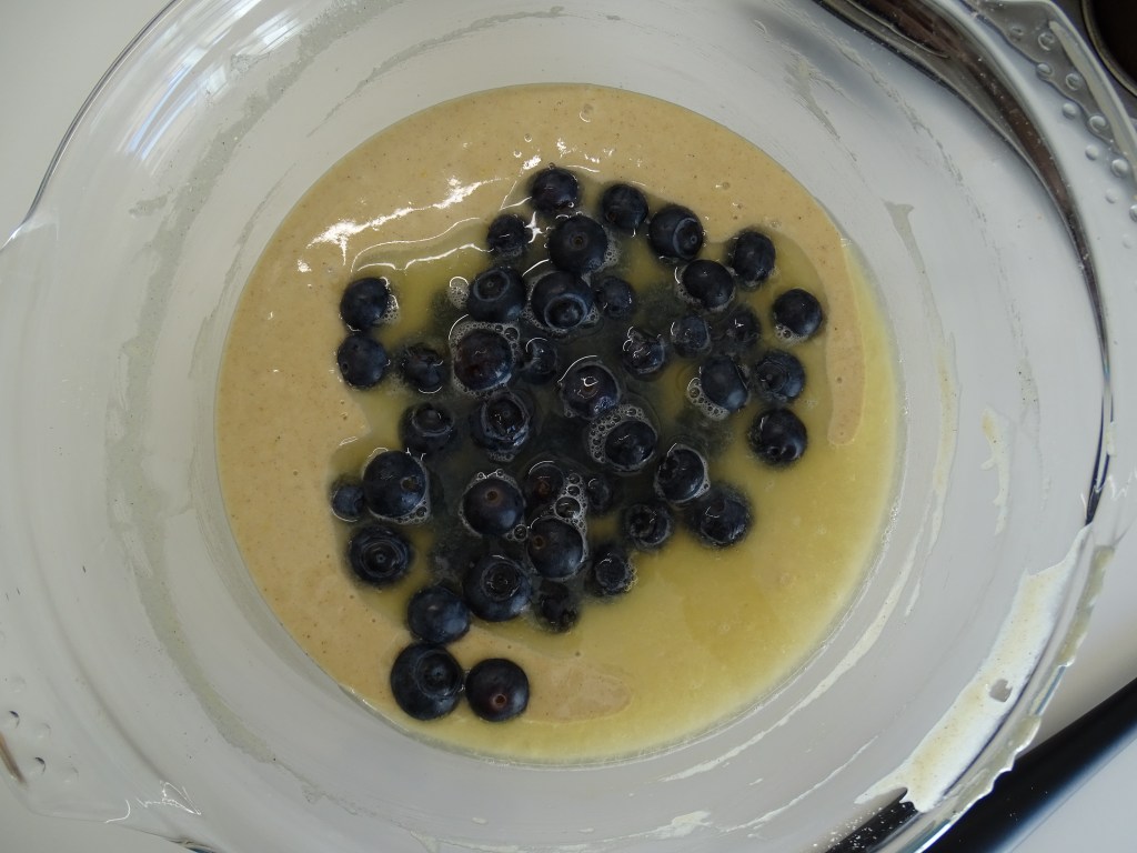 Masa muffins veganos con arándanos